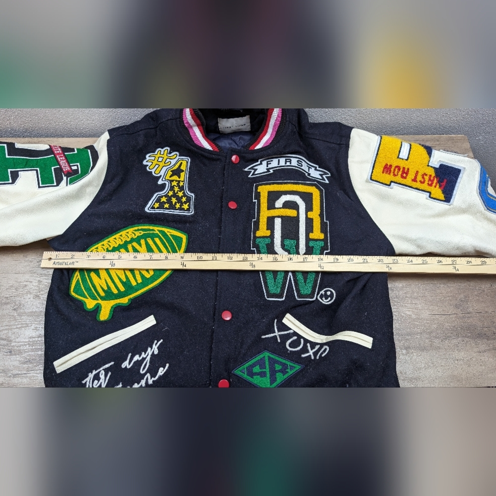 First Row Keep Life Simple All Over Varsity Jacket - image 1